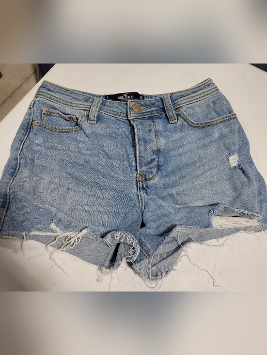 Hollister Pants - Hollister Light Blue Distressed Denim Jean Shorts